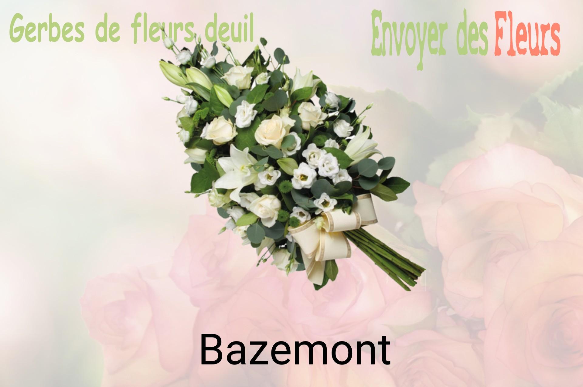 Gerbe de fleurs de deuil livrée à Bazemont